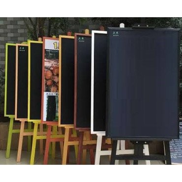 Wooden Colored Display Easel With Chalk Board 