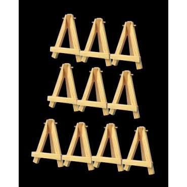 6 inch Mini Wooden Easel Set of 10