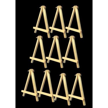 10 inch Mini Wooden Easel Set of 10