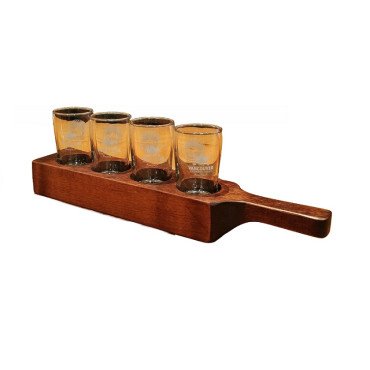 Rise Wood Display with shorts glasses