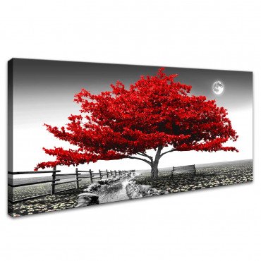 30"x60" Natural Tree Panoramic View on Canvas Print
