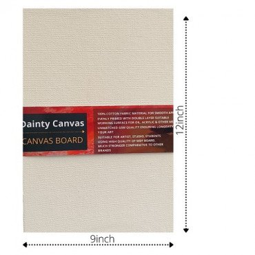 Canvas Board 9x12 inch pack of 6