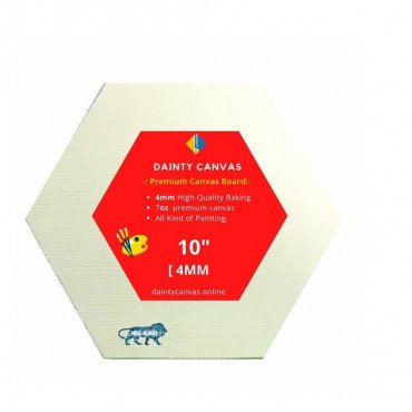 10" Inch Hexagon shape Canvas Board for acrylic painting 