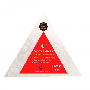 15" Inch Triangle Shape Canvas Board for Professional artist 