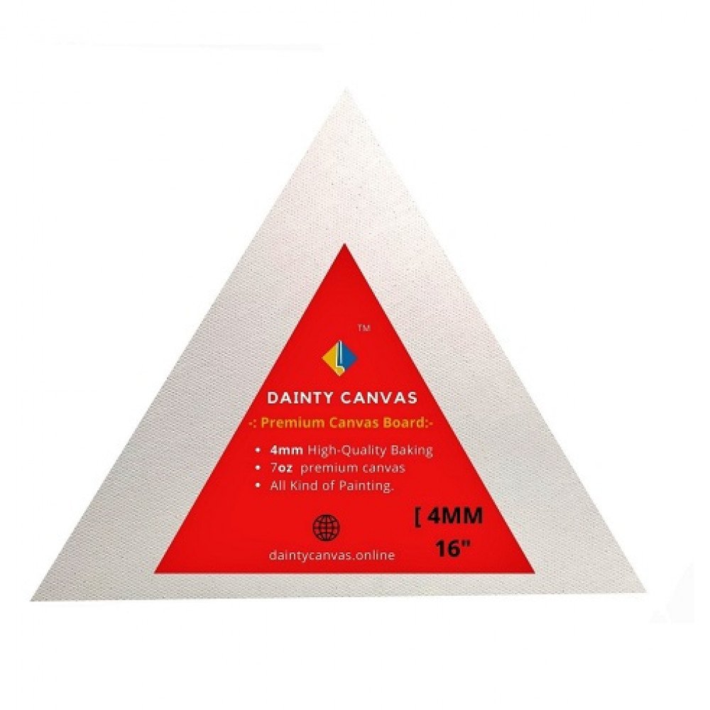 16" Inch Triangle shape Canvas Board for Artists 