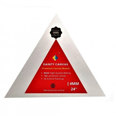 24" Inch Triangle Canvas Board for oil painting 