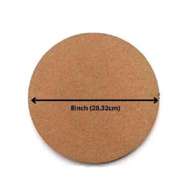 8" Inch round Shape 4MM MDF Craft Board