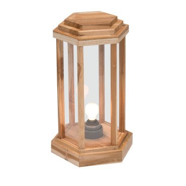 Electrical Wooden Lantern Single Piece