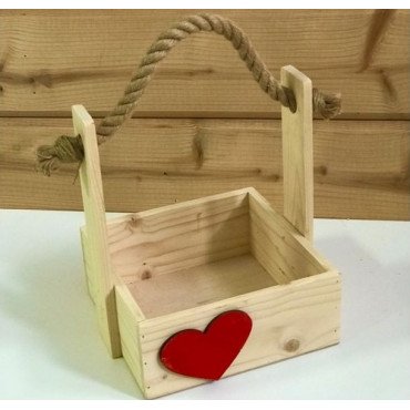 Wooden Gift Basket square shape