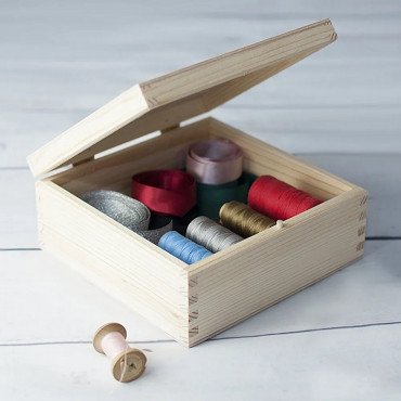 Mini Square Wooden Box 