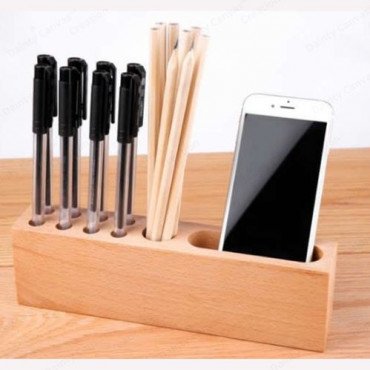 Desktop Wooden Organiser for Mobile, Pen, Pencils