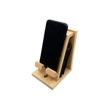 Black Shade Wooden Mobile Stand