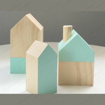 Small House Sculpture Set of 3