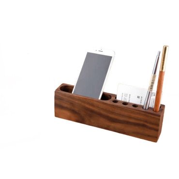  Wooden Tabletop Organizer for mobile, pen, pencil, cards