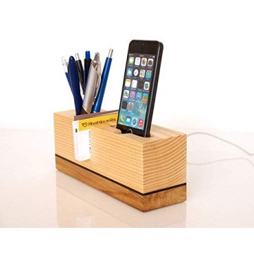 Timber Tidy Phone Stand & Desk Organizer