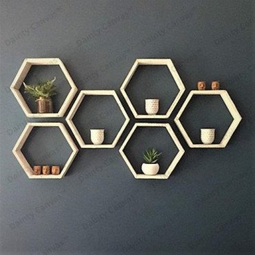 Honeycomb  Wall Shelves Hexagon shape