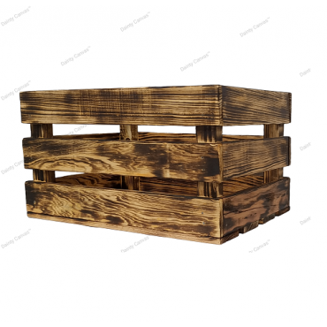 Burned Wood Crate 1ft x 1.5ft full size set of 1
