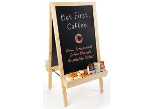 30 inch Wooden Black chalkboard with Tray