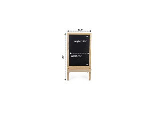 30 inch Wooden Black chalkboard with Tray