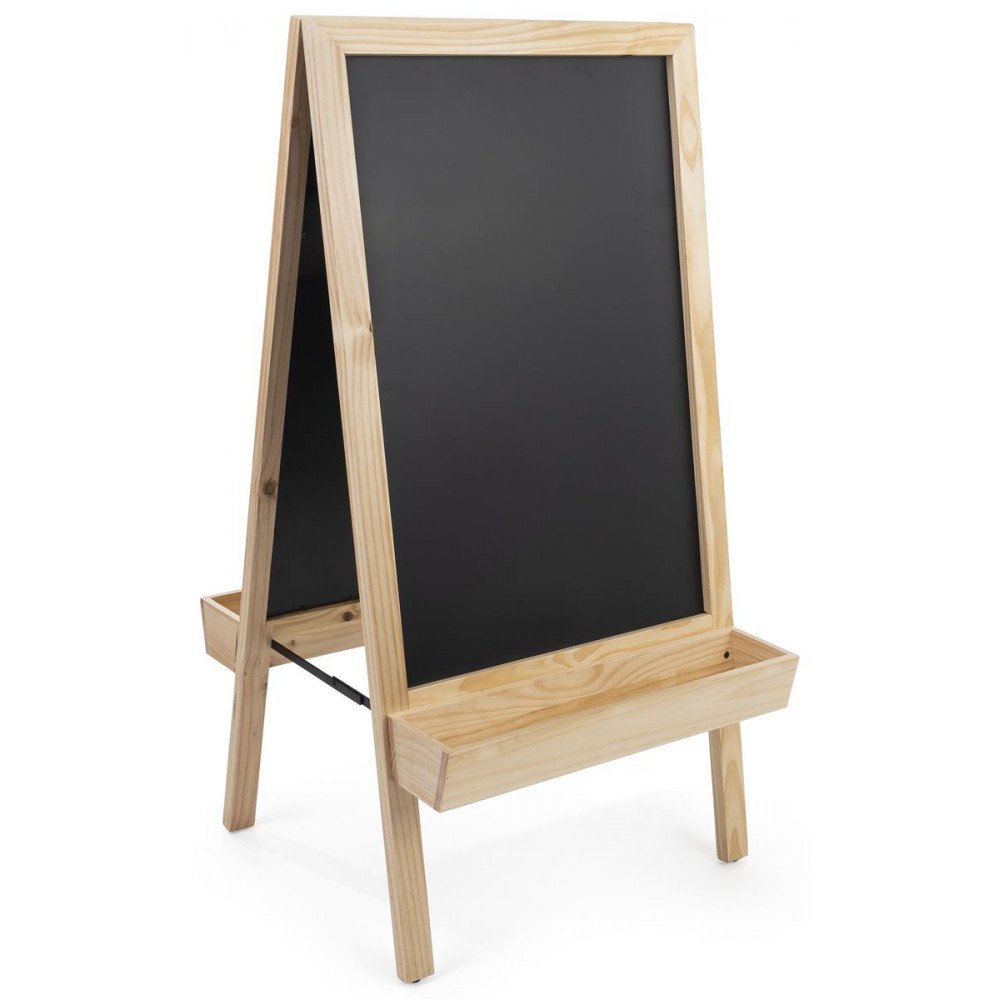 48 Inch H-frame Wooden Black Chalkboard With Tray