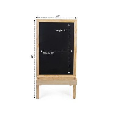 48 Inch H-frame Wooden Black Chalkboard With Tray