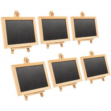 Tabletop Menu Framed Chalkboard with Mini Easel Set of 6