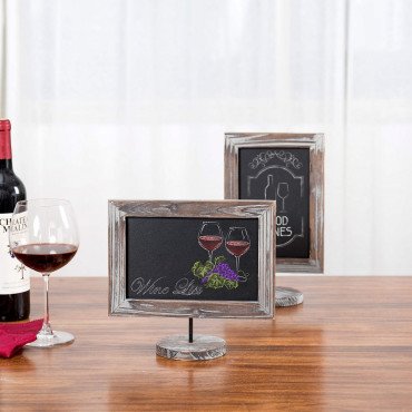 Fancy Menu Chalkboard for Table Set of 2