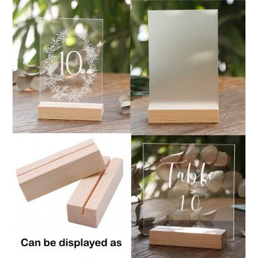 Wooden Card Holder Sign Set of 6