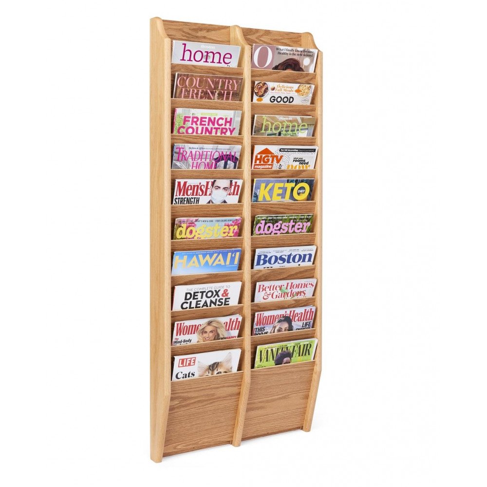 Wall Mount Wooden Display for magazine, books, files
