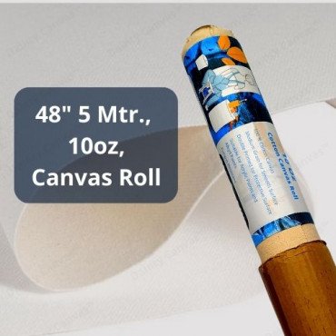  Double Primed Cotton Canvas Roll 48inch x 5 Meter Dainty Canvas®