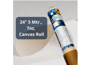 24inch x 5 Meter Double Primed Cotton Canvas Roll Dainty Canvas®