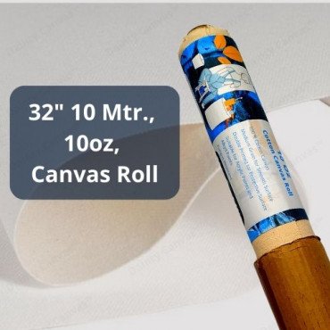  32inch x 10 Meter Double Primed Cotton Canvas Roll Dainty Canvas®