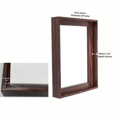 Natural Shades (1.5" Deep Edge) Multiple Sizes Floater Frame 