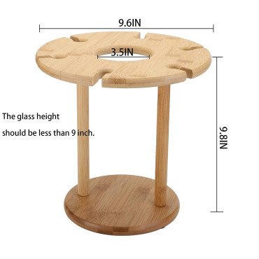  Countertop Wooden Caddy for 6 Glass and 1 Beer Holder