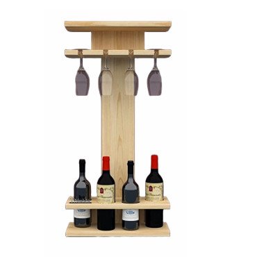 Wall-box organizer Wine Bottle and Glass Holder