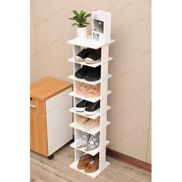 White Wooden Shoes Storage Cabinet