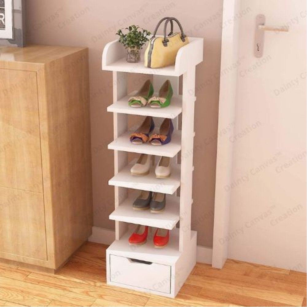 White Wooden Shoes Cabinet