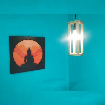 "Hanging Box" Luxury Wooden Pendant Lamp