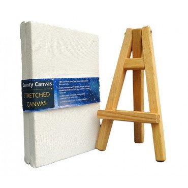 Stretched Canvas 6x9 inch Pack 2 with 10inch mini Easel