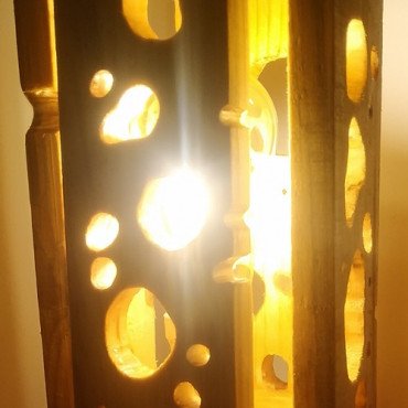  "Light of bubble" Luxury Wooden Table Top Lamp