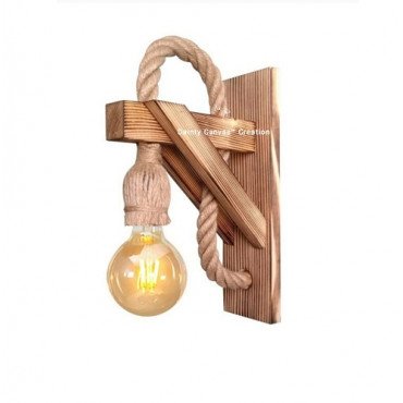 Artistic Wooden Wall Lamp