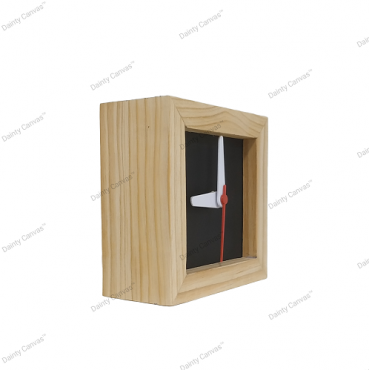 Square Wooden Desktop Table Clock