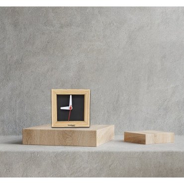 Square Wooden Desktop Table Clock