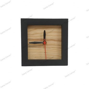 Square Wooden Desktop Table Clock