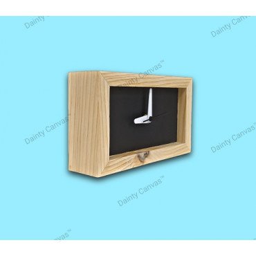 Rectangular Wooden Desktop Table Clock