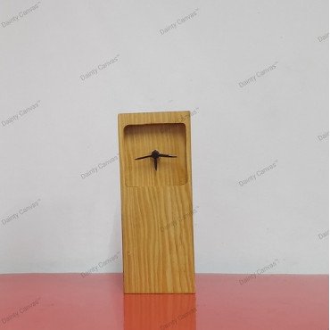 Geometrical Wooden table clock