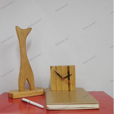 Architectural  Wooden table clock