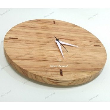 Round Wooden Wall Clock