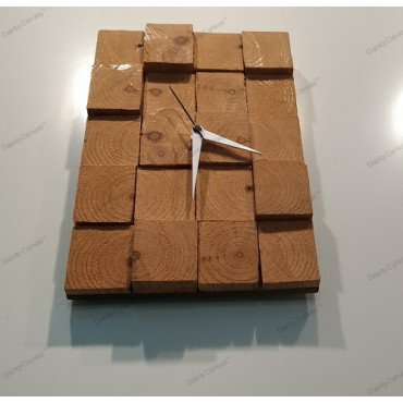 Wooden blocks wall clock