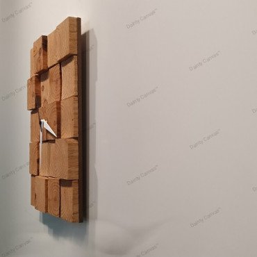 Wooden blocks wall clock